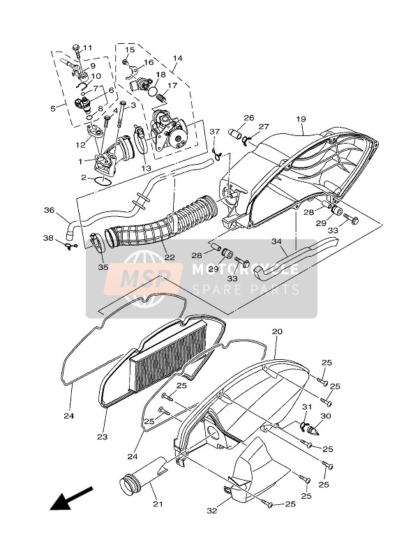 Yamaha NMAX 125 2018 Intake for a 2018 Yamaha NMAX 125